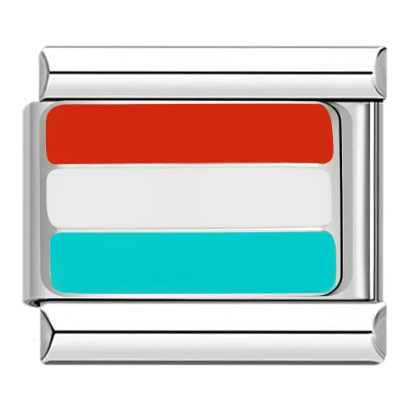Hapiship-abalorio italiano con bandera nacional del mundo, Margarita Original, compatible con pulsera de 9mm, fabricación de joyas de acero inoxidable DJ046