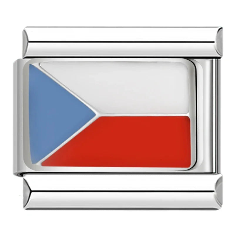 Hapiship-abalorio italiano con bandera nacional del mundo, Margarita Original, compatible con pulsera de 9mm, fabricación de joyas de acero inoxidable DJ046